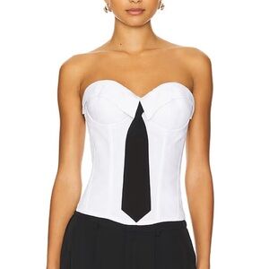 Danielle Guizio Chrys Pinstripe Corset